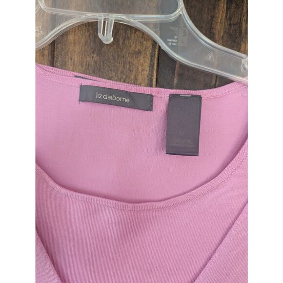 Liz Claiborne Classics 74% Silk V Neck Cardigan With Matching Shell Size 1X - Picture 5 of 6